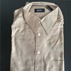Hugo Boss Tan Casual Button Down Shirt